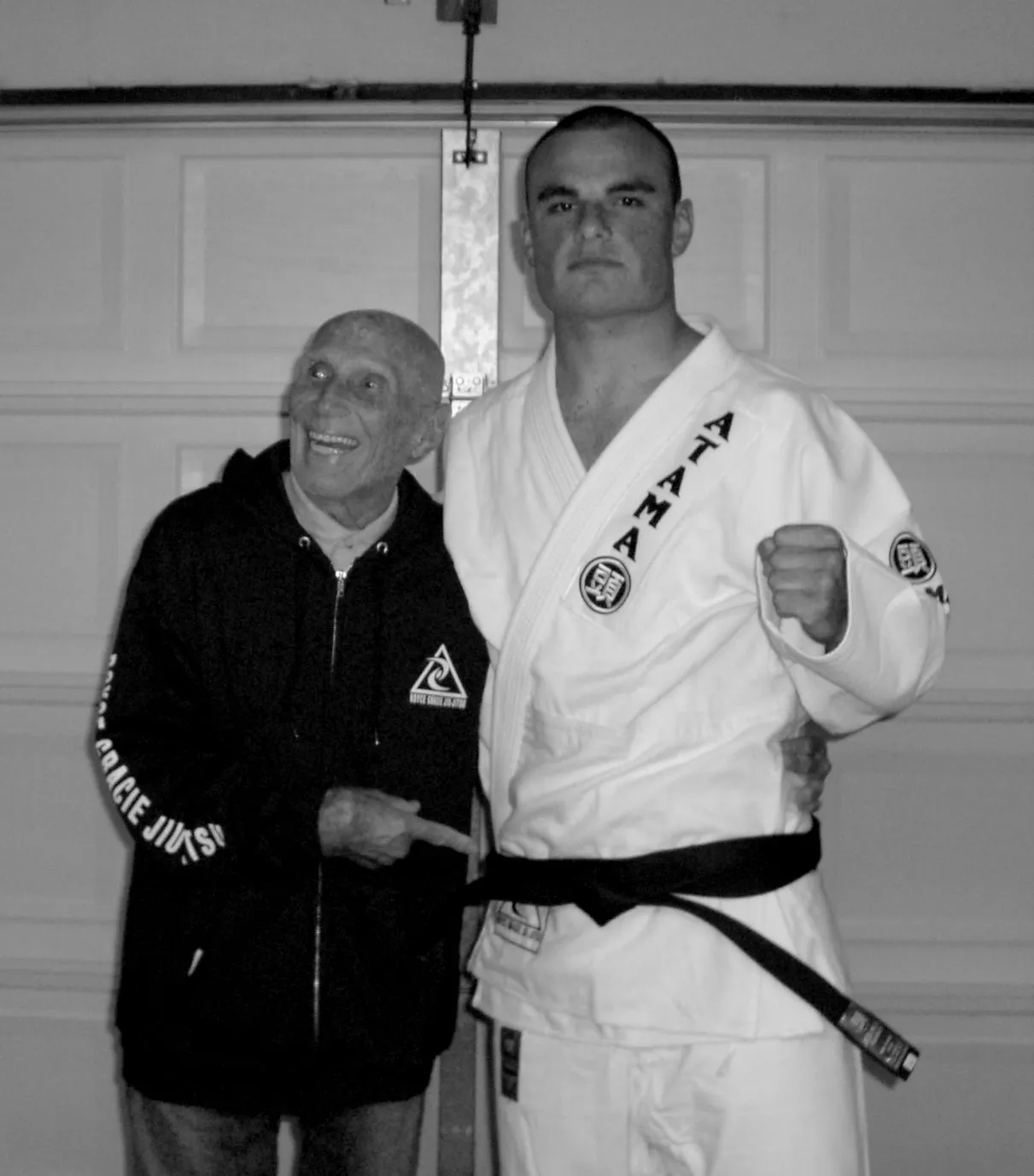 Helio Gracie with Ralek Gracie